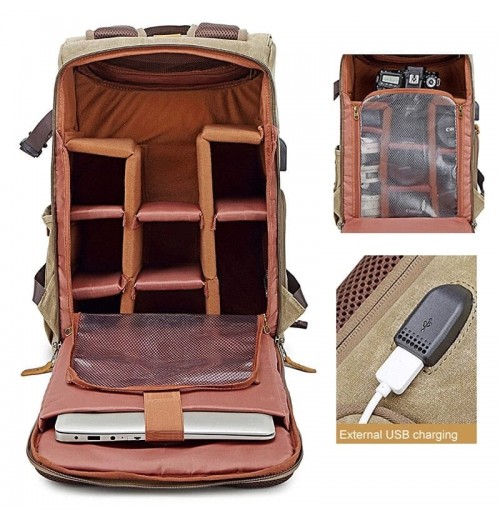 Canvas Camera Backpack