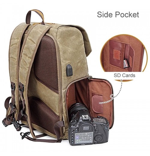 Canvas Camera Backpack