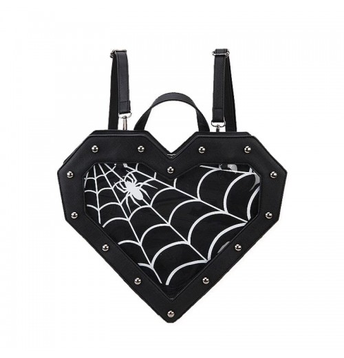 Spiderweb Heart Purse