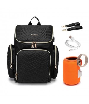 Diaper bag with usb bottle warmer